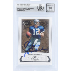 Карточка Roger Staubach Dallas Cowboys Autographed 2009 Donruss Classics #139 #/999 Beckett Fanatics Witnessed Authenticated 10