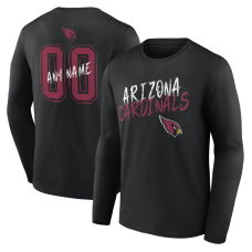 Именная футболка с длинным рукавом Arizona Cardinals Black Hustle Name & Number Именная футболка с длинным рукавом Arizona Cardinals Black Hustle Name & Number