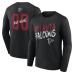 Именная футболка с длинным рукавом Atlanta Falcons Black Hustle Name & Number Именная футболка с длинным рукавом Atlanta Falcons Black Hustle Name & Number