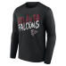Именная футболка с длинным рукавом Atlanta Falcons Black Hustle Name & Number