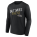 Именная футболка с длинным рукавом Baltimore Ravens Black Hustle Name & Number