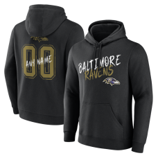 Именная толстовка Baltimore Ravens Black Hustle Name & Number Именная толстовка Baltimore Ravens Black Hustle Name & Number