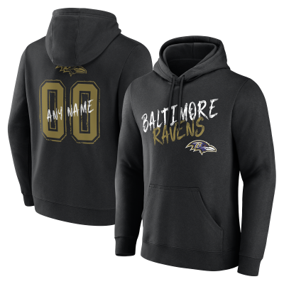Именная толстовка Baltimore Ravens Black Hustle Name & Number