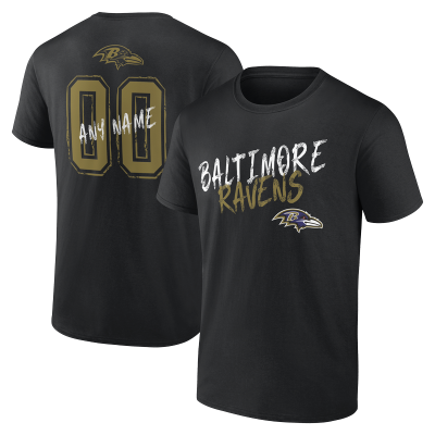 Именная футболка Baltimore Ravens Black Hustle Name & Number