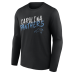 Именная футболка с длинным рукавом Carolina Panthers Black Hustle Name & Number