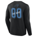 Именная футболка с длинным рукавом Carolina Panthers Black Hustle Name & Number