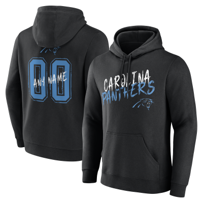 Именная толстовка Carolina Panthers Black Hustle Name & Number