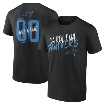 Именная футболка Carolina Panthers Black Hustle Name & Number