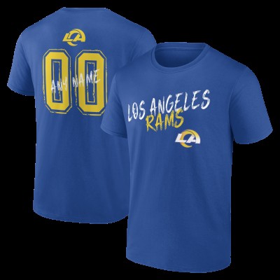 Los Angeles Rams Royal Hustle Personalized Name & Number T-Shirt