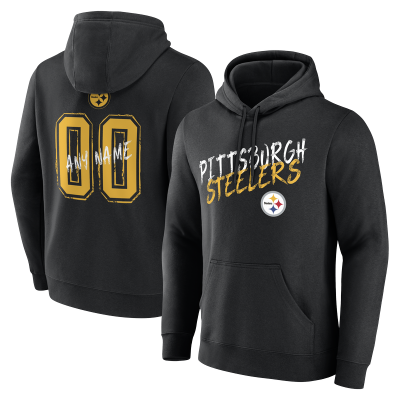 Именная толстовка Pittsburgh Steelers Black Hustle Name & Number