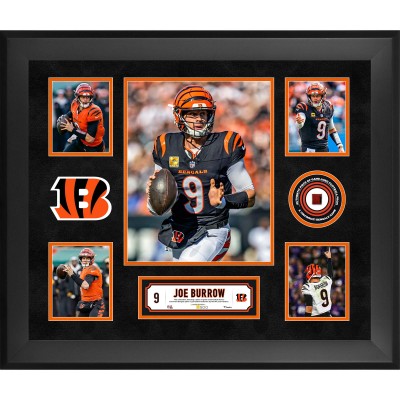 Joe Burrow Cincinnati Bengals Fanatics Authentic Framed 20 x 24 5-Photo Collage with a Piece of Game-Used Football - Limited Edition of 500