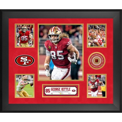 George Kittle San Francisco 49ers Fanatics Authentic Framed 20 x 24 5-Photo Collage with a Piece of Game-Used Football - Limited Edition of 500
