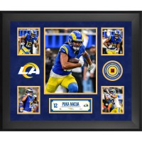 Puka Nacua Los Angeles Rams Fanatics Authentic Framed 20 x 24 5-Photo Collage with a Piece of Game-Used Football - Limited Edition of 500