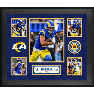 Puka Nacua Los Angeles Rams Fanatics Authentic Framed 20 x 24 5-Photo Collage with a Piece of Game-Used Football - Limited Edition of 500