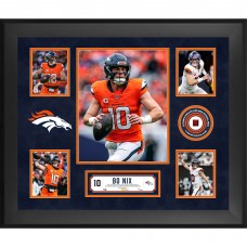 Bo Nix Denver Broncos Fanatics Authentic Framed 20 x 24 5-Photo Collage with a Piece of Game-Used Football - Limited Edition of 500