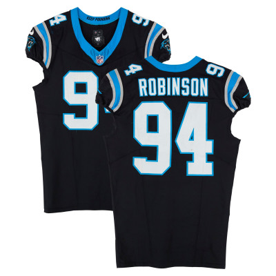 Игровая джерси A'Shawn Robinson Carolina Panthers Fanatics Authentic #94 Black Nike vs. Los Angeles Rams on November 30, 2025