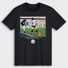 Pittsburgh Steelers Aaron Rodgers Black NFL Flash Features Week 14 T-Shirt