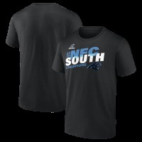 Carolina Panthers Black 2025 NFC South Division Champions Conquer T-Shirt