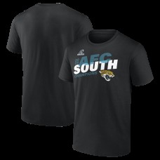Jacksonville Jaguars Black 2025 AFC South Division Champions Conquer T-Shirt Jacksonville Jaguars Black 2025 AFC South Division Champions Conquer T-Shirt