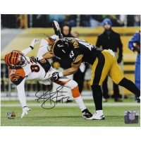 Troy Polamalu Pittsburgh Steelers Autographed Fanatics Authentic 8 x 10 Hit vs. Bengals Photograph