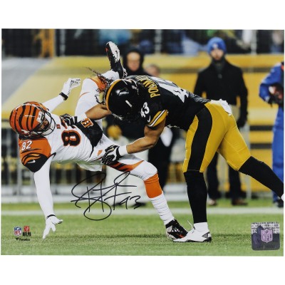 Troy Polamalu Pittsburgh Steelers Autographed Fanatics Authentic 8 x 10 Hit vs. Bengals Photograph