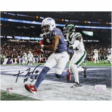 TreVeyon Henderson New England Patriots Autographed Fanatics Authentic 8 x 10 Touchdown vs. New York Jets Photograph TreVeyon Henderson New England Patriots Autographed Fanatics Authentic 8 x 10 Touchdown vs. New York Jets Photograph