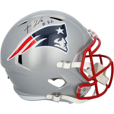 TreVeyon Henderson New England Patriots Autographed Fanatics Authentic Riddell Speed Replica Helmet