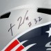TreVeyon Henderson New England Patriots Autographed Fanatics Authentic Riddell Speed Replica Helmet