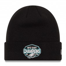 Philadelphia Eagles New Era Black 2025 NFC East Division Champions Cuffed Knit Hat Philadelphia Eagles New Era Black 2025 NFC East Division Champions Cuffed Knit Hat