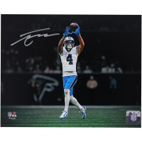 Фото с автографом Tetairoa McMillan Carolina Panthers Fanatics Authentic 8 x 10 White Jersey Catch Spotlight