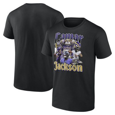 Футболка Baltimore Ravens Lamar Jackson Black Notorious