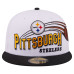 Бейсболка Pittsburgh Steelers New Era White/Black Retro Swoop 59FIFTY