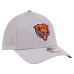 Бейсболка Men'sChicago Bears New Era Gray 39THIRTY M-Crown Stretch