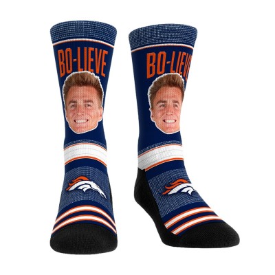 Unisex Denver Broncos Bo Nix Rock Em Socks Playmaker Crew Socks