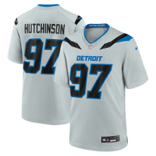Джерси Aidan Hutchinson Detroit Lions Nike 2026 Rivalries Collection Game - Silver