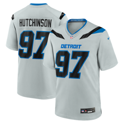 Джерси Aidan Hutchinson Detroit Lions Nike 2026 Rivalries Collection Game - Silver