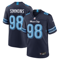 Джерси Jeffery Simmons Tennessee Titans Nike 2026 Rivalries Collection Game - Navy