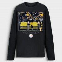 Pittsburgh Steelers Calvin Austin III Black NFL Flash Features Week 18 Long Sleeve T-Shirt