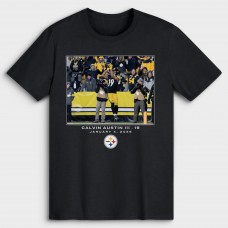 Pittsburgh Steelers Calvin Austin III Black NFL Flash Features Week 18 T-Shirt