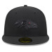 Бейсболка Baltimore Ravens New Era Black 2026 Sideline 59FIFTY