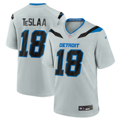 Джерси Isaac TeSlaa Detroit Lions Nike 2026 Rivalries Collection Game - Silver
