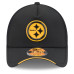 Бейсболка Pittsburgh Steelers New Era Black 2026 Sideline Apex 9FORTY Adjustable