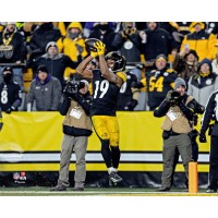 Calvin Austin III Pittsburgh Steelers Unsigned Fanatics Authentic 2025 Week 18 Touchdown Catch Photograph