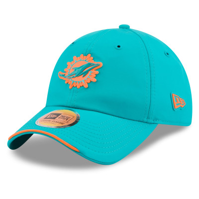 Бейсболка Miami Dolphins New Era Aqua 2026 Sideline Casual Classic