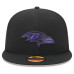 Бейсболка Baltimore Ravens New Era Black 2026 Sideline 9FIFTY