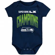 Малышам Seattle Seahawks Outerstuff College Navy Super Bowl LX Champions Arch Bodysuit