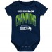Newborn Seattle Seahawks Outerstuff College Navy Super Bowl LX Champions Arch Bodysuit