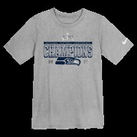 Preschool Seattle Seahawks Nike Gray 2025 NFC Champions Locker Room Trophy Collection T-Shirt