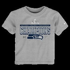 Toddler Seattle Seahawks Nike Gray 2025 NFC Champions Locker Room Trophy Collection T-Shirt Toddler Seattle Seahawks Nike Gray 2025 NFC Champions Locker Room Trophy Collection T-Shirt