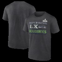 Seattle Seahawks Charcoal Super Bowl LX Battle Prep T-Shirt